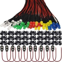 5-9V 3mm White LED Indicator Light With 20cm Cable - 1