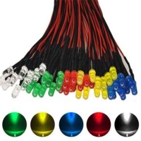 5-9V 3mm White LED Indicator Light With 20cm Cable - 2
