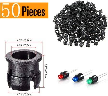 5-9V 3mm White LED Indicator Light With 20cm Cable - 3