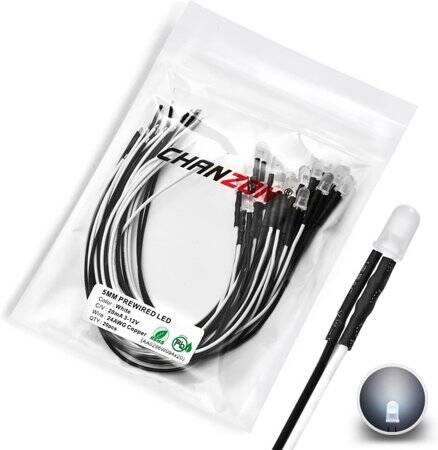 5-9V 5mm Green LED Indicator Light With 20cm Cable - 1