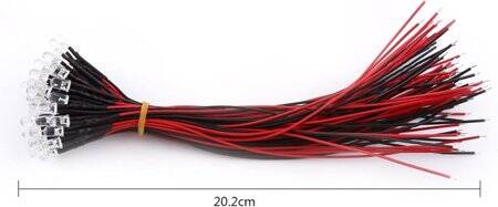 5-9V 5mm Water Clear RGB Quick Flash LED Indicator Light With 20cm Cable - 2