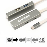 5 İN 1 MULTİPORT DONGLE 5İN1 TYPE-C 3.0 HDMI 4K DONGLE DOCK İSTASYONU - 1