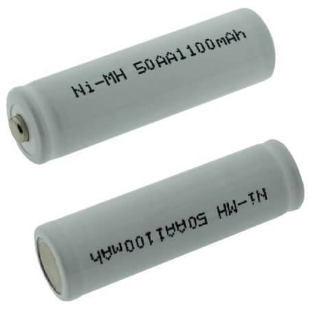 50-AA1100MAH BATTERY 1.2V 1100mAH AA WHITE BOTTOM TYPE - 1