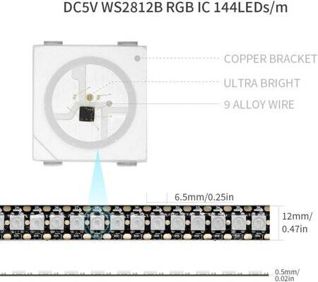 5050 5V 6 Pin SMD LED WS2812B RGB - 2