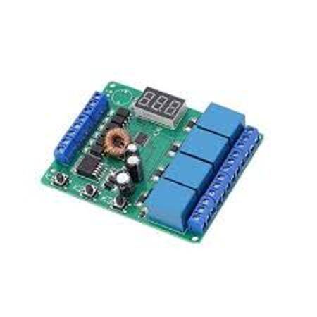 5/12/24V 4CH Röle Modülü Programlanabilir Tetik Gecikme Süresi Motor Pozitif Ters Kontrol Cihazı DC6-24V - 1