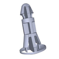 5308AA00 BARBED DISTANCE SNAP LOCK 8.00mm WHITE 10.00mm - 1