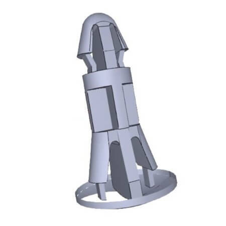 5308AA00 BARBED DISTANCE SNAP LOCK 8.00mm WHITE 10.00mm - 1