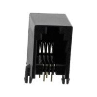 5521-4P4CG/F- MODULAR JACK THT R/A 4P4C (RJ9,RJ10,RJ22) BLACK - 1