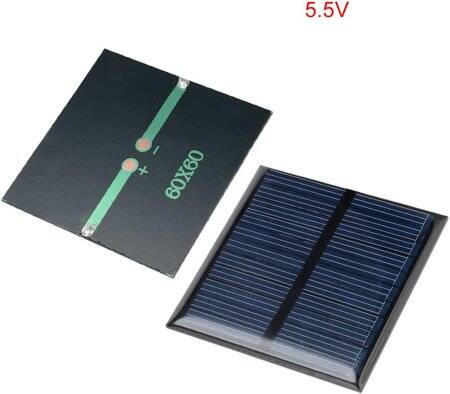 5.5V 80MA Polycrystalline Drop Solar Panel Size:60x60mm - 2