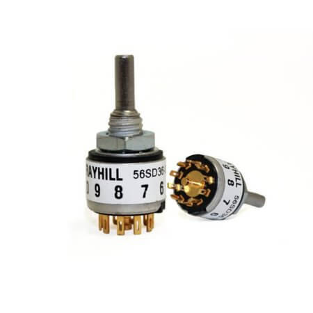 56SDP36-01-1-AJN SWITCH ROTARY 200MA 115V 2-10P - 1