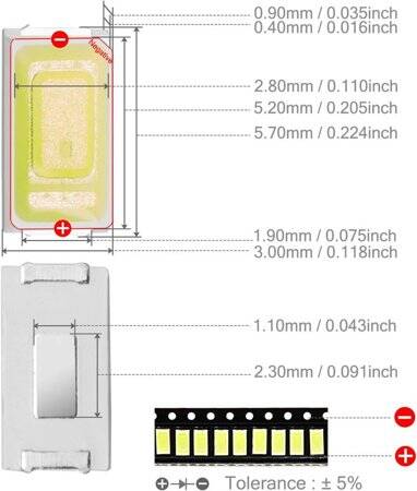 5730 (5630) 0.5W SMD LED Doğal Beyaz - 3