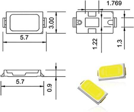5730 (5630) 0.SMD 5W LED Pink - 3