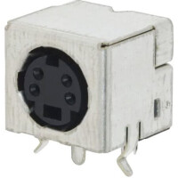 5749181-1- CONNECTOR RCPT FEMALE MINI DIN 4P SLDR AMP - 1