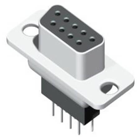 57DEDS1F-25BAG0BA-01 CONNECTOR DSUB 25PIN ELEVATED TYPE THT V/T - 1