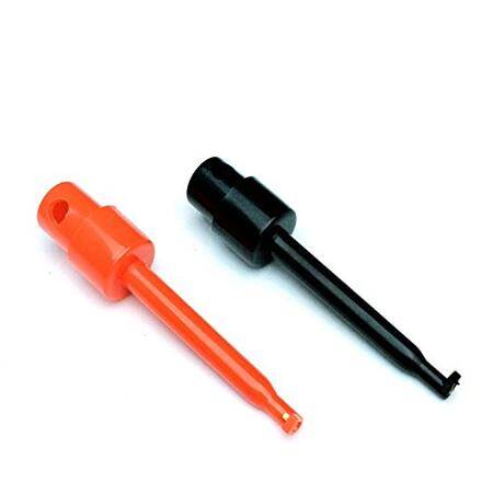 57mm Round Large Single Test Hook Clip Test Probe Black - 1