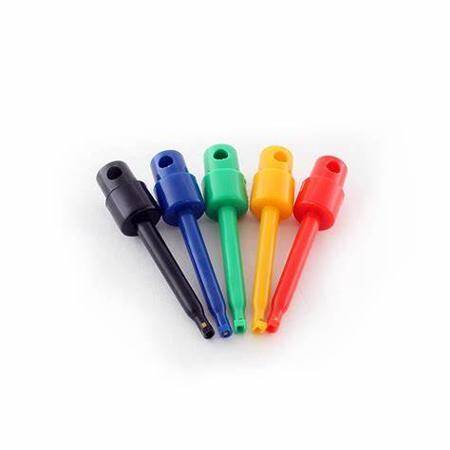 57mm Round Large Single Test Hook Clip Test Probe Black - 2