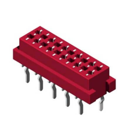 58MNS2G-06T0TB1 MICRO MATCH THT V/T 6PIN(2x3) 2.54mm FEMALE RED - 1