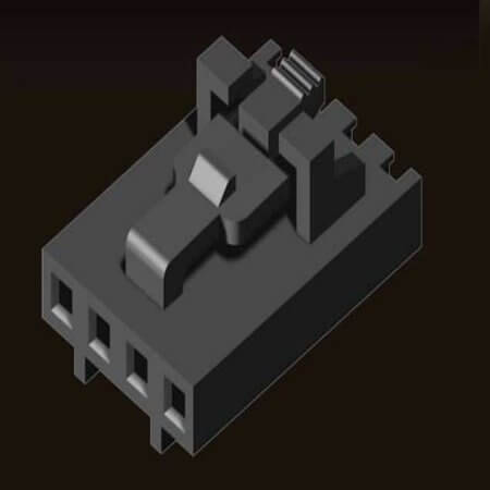 5H2545N1-103BBL00D01 CONNECTOR MINI LATCH 2.54MM 1x3 FEMALE 180C BLACK - 1