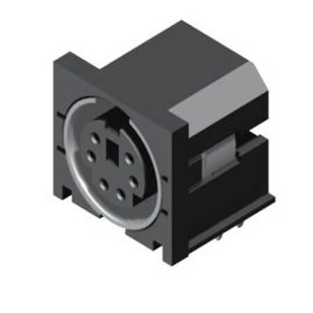 5MDJEN-5S0BAA01 CONNECTOR JACK 5PIN MINI DIN FEMALE BLACK - 1