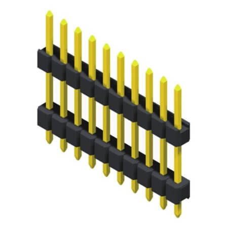 5PH1DDA25-140G0NNBL-6X23 PIN HEADER 40PIN(1x40) 2.54mm THT V/T 6X23X3MM - 1