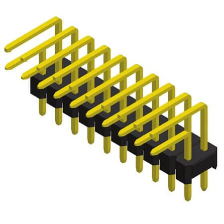 5PH1RDA25-210G0NNBL6.10X PIN HEADER 20PIN(2x10) 2.54mm THT R/A 6.10X4X6.8MM - 1