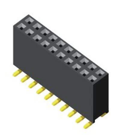 5PS1MSA85-206T0NPBRU-01- FEMALE HEADER 6PIN(2x3) 2.54mm SMT V/T TAPE&REEL - 1