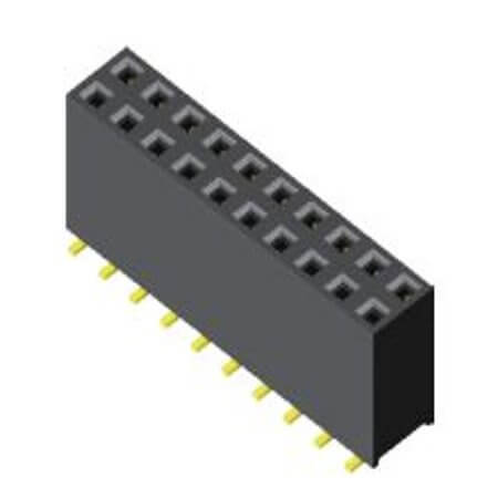 5PS1MSB71-205G0NNNCU-00 FEMALE HEADER 10PIN(2x5) 2.54mm SMT V/T TUBE - 1