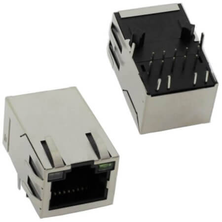 5RT1DR20R2N-A8GAPKU041E1 MODULAR JACK THT R/A 8P8C (RJ45,Ethernet) GRAY - 1