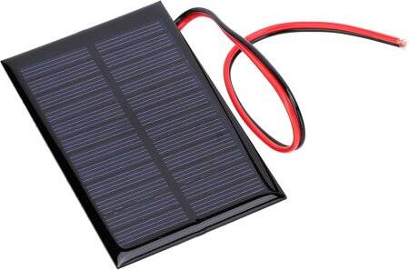 5V 150MA Glue Drop Solar Panel With Lead 15cm Size:60x90mm - 2