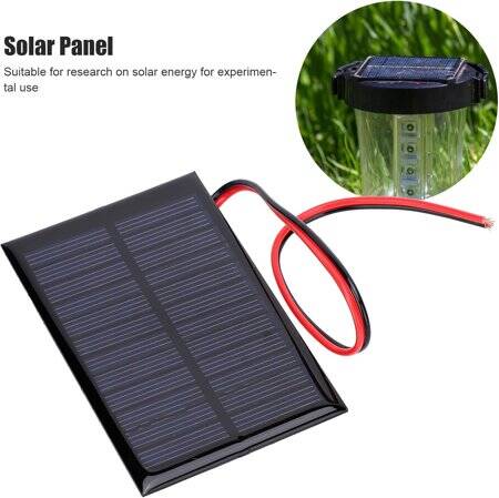 5V 150MA Glue Drop Solar Panel With Lead 15cm Size:60x90mm - 5