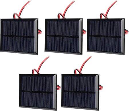 5V 150MA Günel Paneli - Solar Panel - Güneş Pili 15cm Kablolu 60x90mm - 1