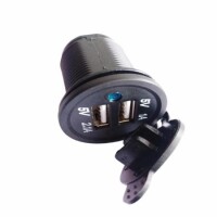 5V 2.1A Su Geçirmez Çift USB Şarj Cep Telefonu Şarj Cihazı - 2