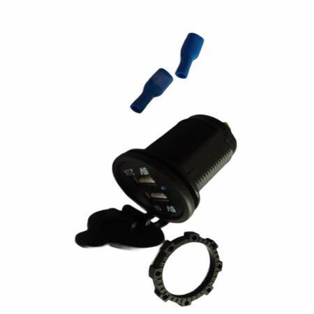 5V 2.1A Waterproof Dual USB Charging Mobile Phone Charger For Car Boat Marine Motorcycle - 1