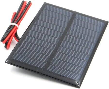 5V 250MA Glue Drop Solar Panel With Lead 15cm Size:69x110mm - 1