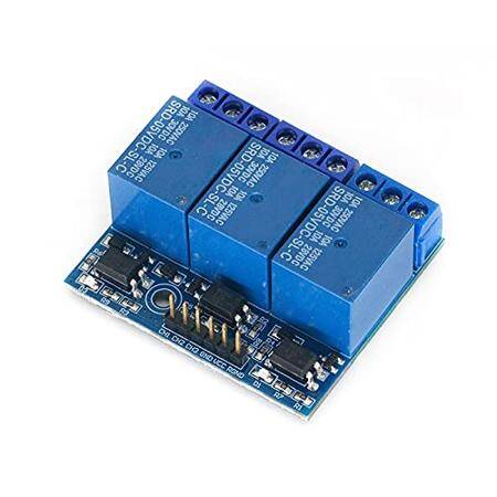 5V 3 Channels High Level Trigger Relay Module With Optocoupler Isolation With Compatible 3.3V - 5