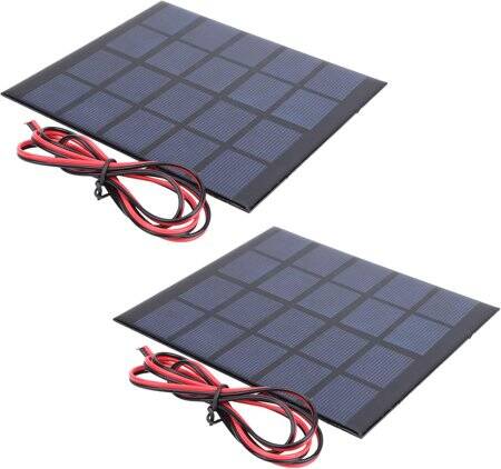5V 500MA Glue Drop Solar Panel With Lead 15cm Size:130x150mm - 1