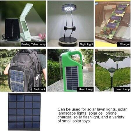 5V 500MA Glue Drop Solar Panel With Lead 15cm Size:130x150mm - 4