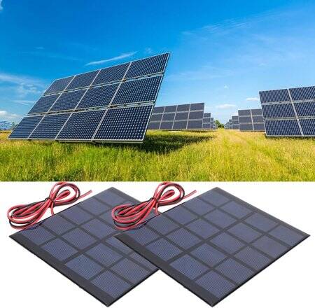 5V 500MA Glue Drop Solar Panel With Lead 15cm Size:130x150mm - 5