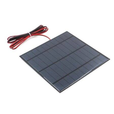 5V 840MA Glue Drop Solar Panel With Lead 15cm Size:165x165mm - 1