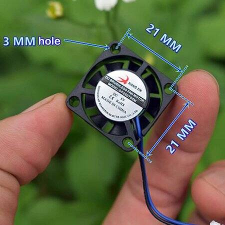 5V DC 2507 XH2-54-2P 30cm Kablolu Hidrolik Fan:25x25x7mm - 2