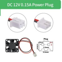 5V DC 3010 Çift Bilyalı Fan-XH2-54-2P 30cm Kablo Boyutu:30x30x10mm - 5