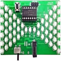 5V Electronic Hourglass DIY Kit Funny Electric Production Kits Precise With 57 Blue Led Lamps Double Layer PCB Board Size:84x40MM - 4