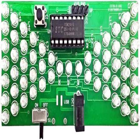 5V Electronic Hourglass DIY Kit Funny Electric Production Kits Precise With 57 Blue Led Lamps Double Layer PCB Board Size:84x40MM - 4