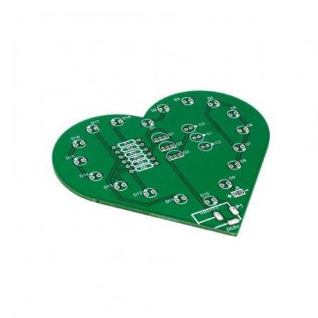 5V USB DIY Colorful Led Kit Heart Shape Light Control Kit Green PCB - 1