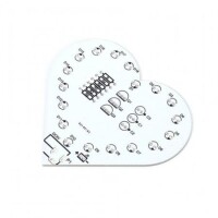 5V USB DIY Colorful Led Kit Heart Shape Light Control Kit White PCB - 1