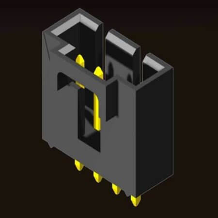 5W2545S0-103G0BBLD01 CONNECTOR MINI LATCH 2.54MM 1x3 MALE 180C BLACK - 1