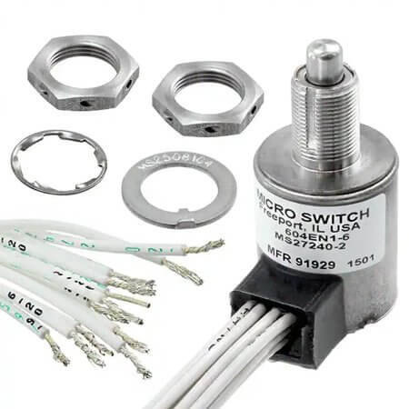 604EN1-6 SWITCH LIMIT 7A 28VDC 4PDT - 1