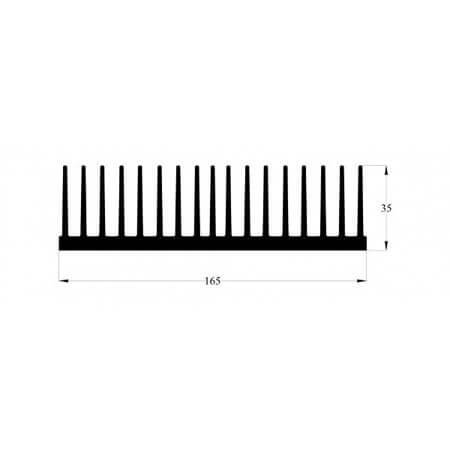 60AS1000 AL.SOĞUTUCU ALÜMİNYUM SOĞUTUCU H=35MM G=165MM L=1000MM - 1