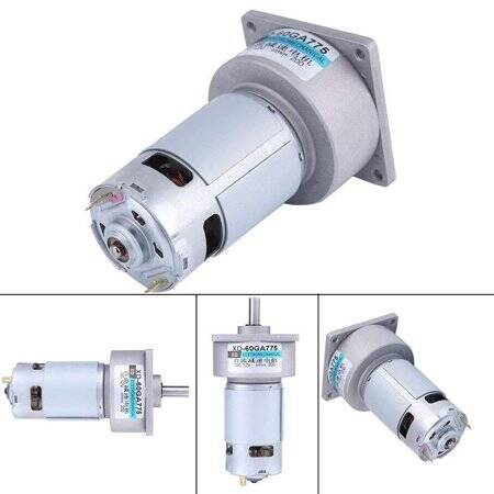 60GA775 DC 12V 15RPM DC Redüktörlü Motor - 3