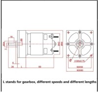 60GA775 DC 12V 50RPM DC Redüktörlü Motor - 3